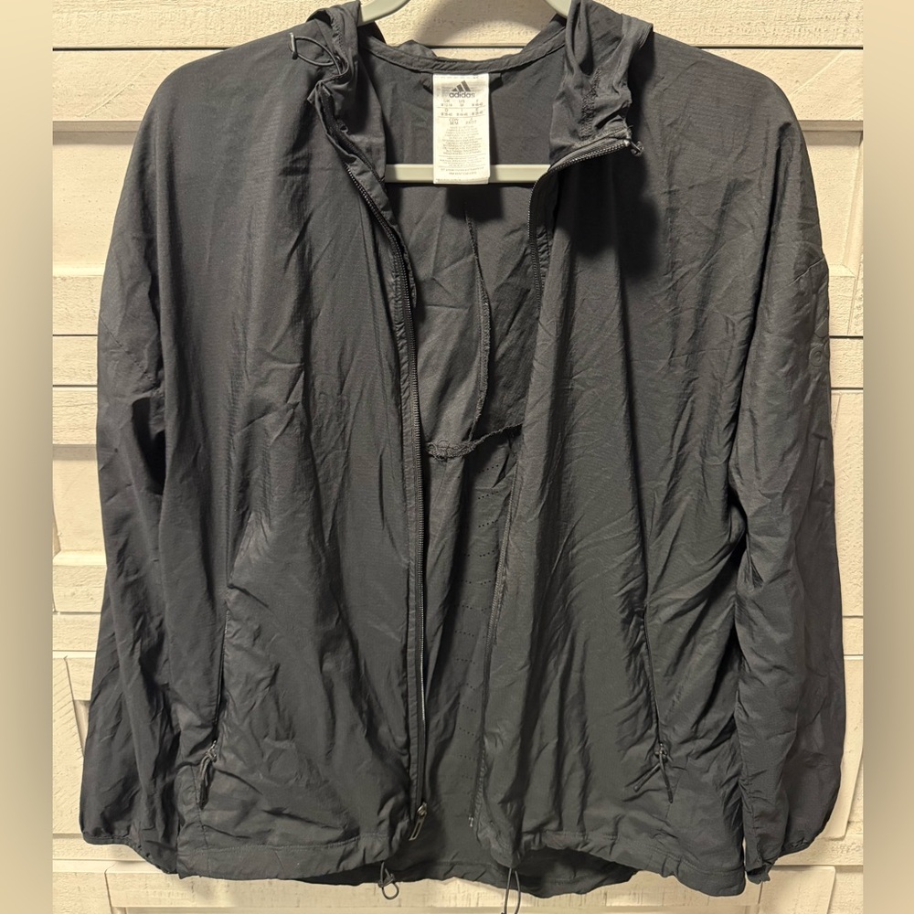 Adidas Men's Charcoal Windbreaker Jacket